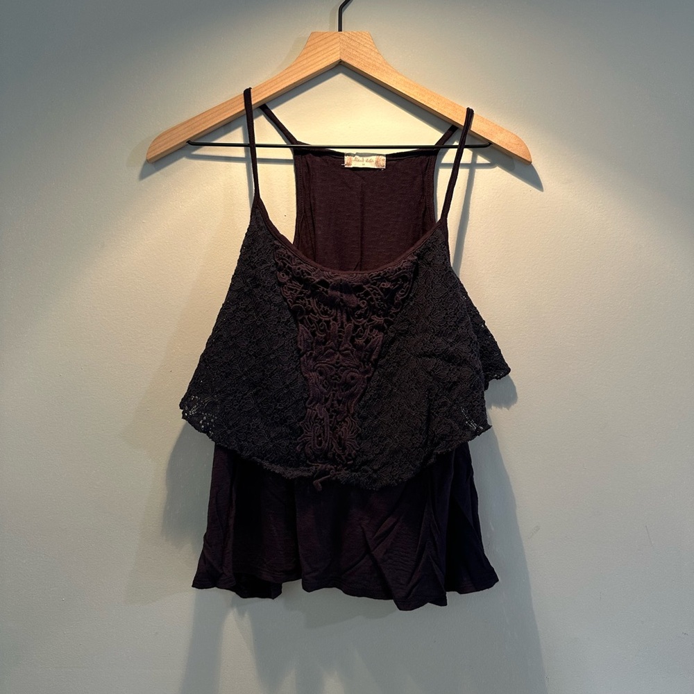 Altar’d State Women's Lace Overlay Tank Top